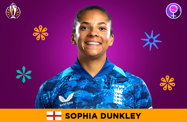 Sophia Dunkley for England in the Women's ODI World Cup 2025 | Image Credits: Female Cricket