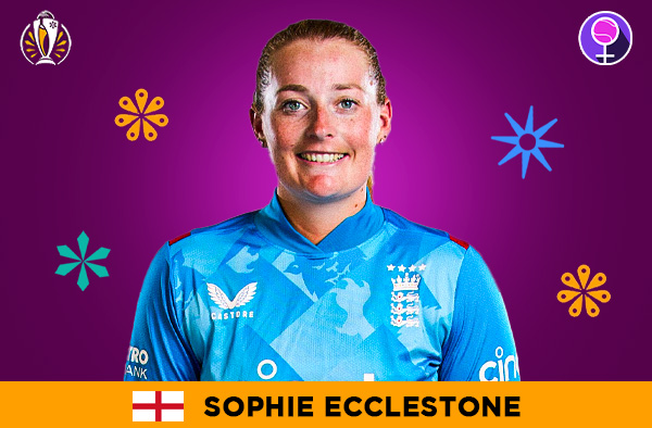 Sophie Ecclestone for England in the Women's ODI World Cup 2025 | Image Credits: Female Cricket