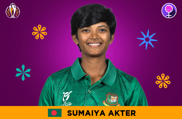 Sumaiya Akter for Bangladesh in the Women's ODI World Cup 2025 | Image Credits: Female Cricket