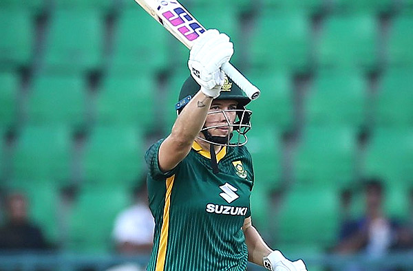 Tazmin Brits completes her 6th ODI Century. PC: Getty