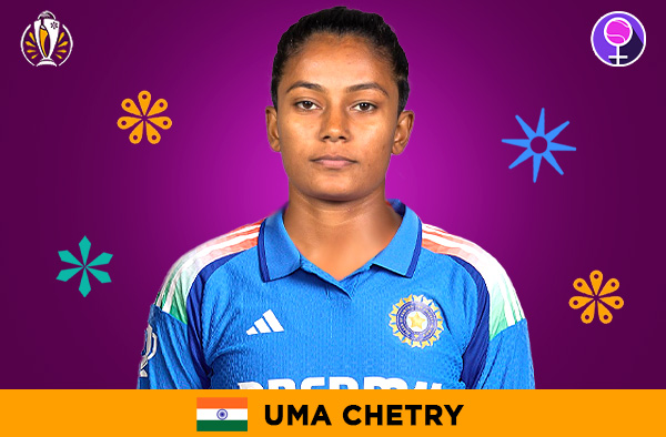 Uma Chetry for India in the Women's ODI World Cup 2025 | Image Credits: Female Cricket