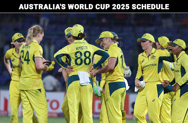 Complete Schedule of Australia Women’s Cricket Team for ICC Women’s ODI World Cup 2025