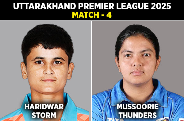 Match 4: Haridwar Storm Women vs Mussoorie Thunders Women | Squads | Players to Watch | Fantasy Playing XI | Live Streaming | Pitch Report