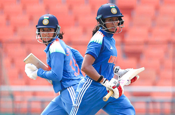 India's openers Smriti Mandhana - Pratika Rawal