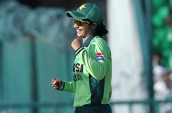 Off-spinner Nashra Sandhu for Pakistan