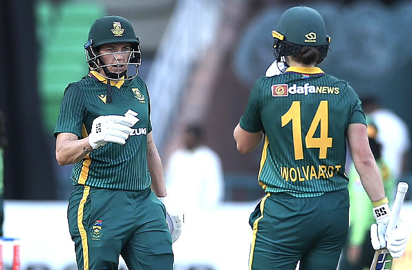South Africa's openers Tazmin Brits and Laura Wolvaardt