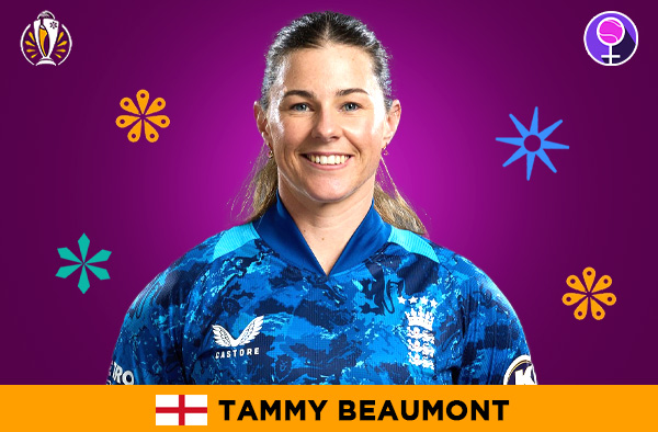 Tammy Beaumont for England in the Women's ODI World Cup 2025 | Image Credits: Female Cricket