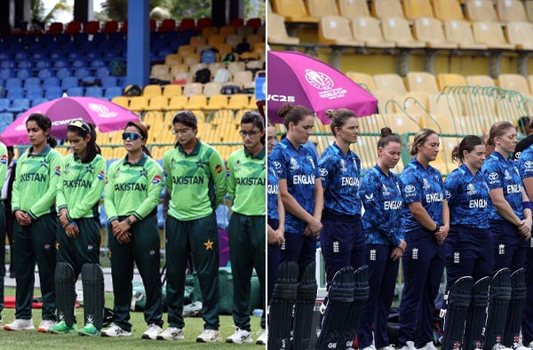 Pakistan and England Women Cricketers Stand in Silence to Honour Shawaal Zulfiqar's Late Father