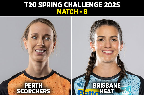 Match 8: Perth Scorchers Women vs Brisbane Heat Women | Squads | Players to Watch | Fantasy Playing XI | Live Streaming | Pitch Report