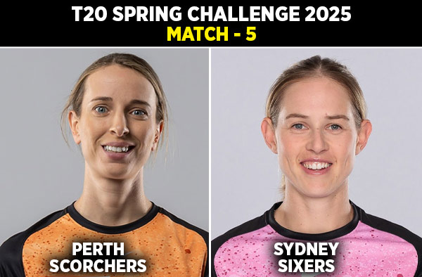 Match 5: Perth Scorchers Women vs Sydney Sixers Women | Squads | Players to Watch | Fantasy Playing XI | Live Streaming | Pitch Report