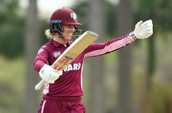 Lauren Winfield-Hill Hits Century to Guide Queensland Fire to Two-Wicket Win Over ACT Meteors