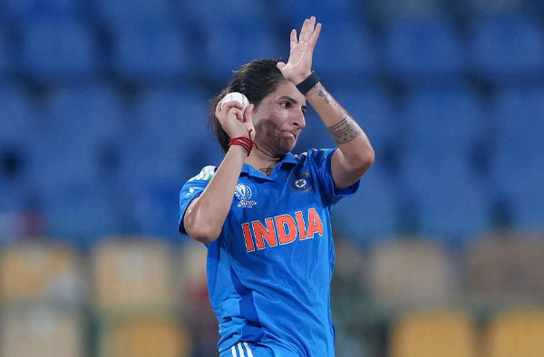 Renuka Singh Thakur for India at Women's World Cup 2025