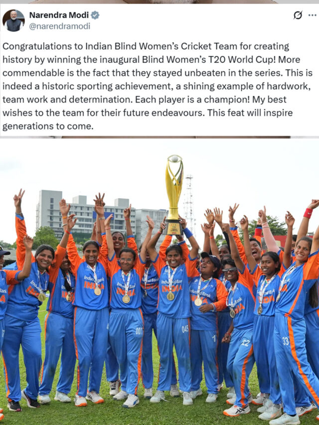In Pictures: PM Modi, Mithali Raj React as India Blind Women’s Team Wins World Cup