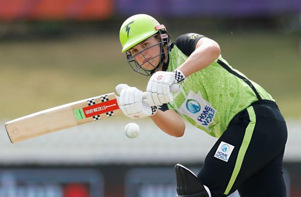Georgia Voll for Sydney Thunder in WBBL 2024; PC: Getty