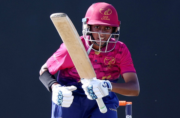 Theertha Satish Leads as United Arab Emirates Dominate Papua New Guinea