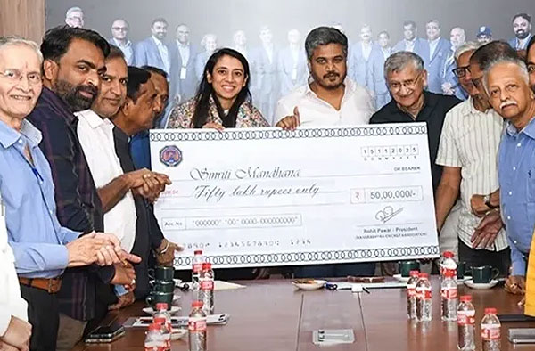 Smriti Mandhana Honored by MCA for Heroics in India's Title-Winning World Cup Campaign