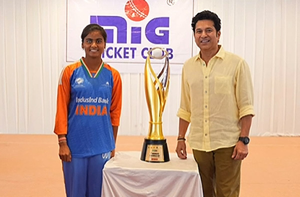 Sachin Tendulkar Meets India's Blind Women's T20 World Cup Champions