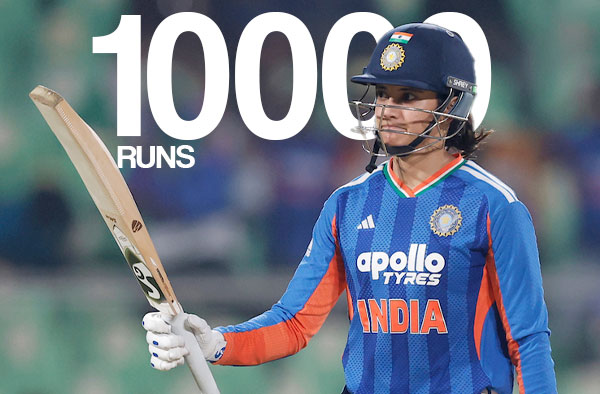 Smriti Mandhana Joins Mithali Raj as Only Second Indian to Surpass 10000 International Runs