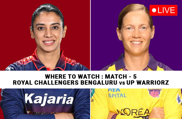 Where to Watch Match 5 of WPL 2026 - Royal Challengers Bengaluru vs UP Warriorz? Live Streaming Details