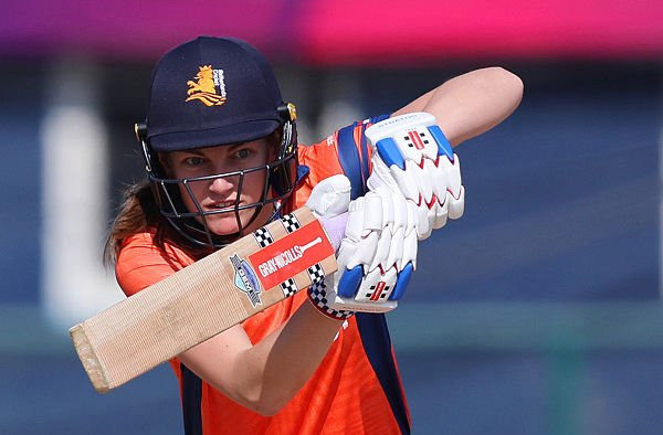  Babette de Leede of Netherlands bats during the ICC Women's T20 World Cup 2026 Qualifier