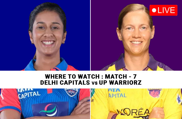 Where to Watch Match 7 of WPL 2026 – Delhi Capitals vs UP Warriorz? Live Streaming Details