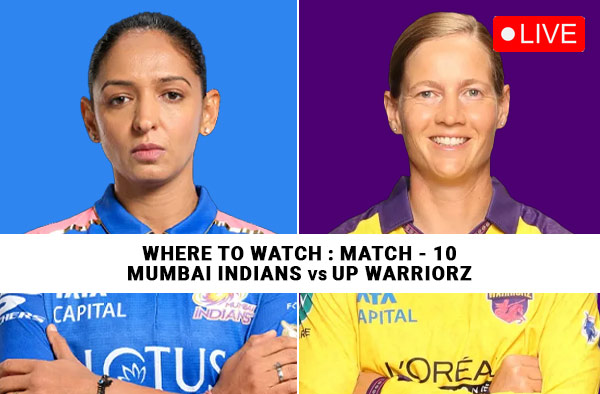 Where to Watch Match 10 of WPL 2026 – Mumbai Indians vs UP Warriorz? Live Streaming Details