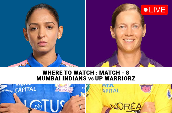 Where to Watch Match 8 of WPL 2026 – Mumbai Indians vs UP Warriorz? Live Streaming Details