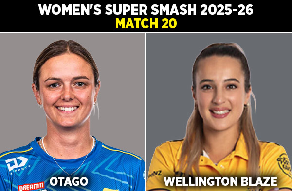 Match 20: Otago Sparks Women vs Wellington Blaze Women | Squads, Players to Watch, Live Streaming Details