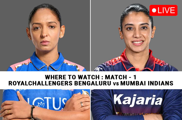 Where to Watch Match 1 of WPL 2026 – Mumbai Indians vs Royal Challengers Bengaluru? Live Streaming Details