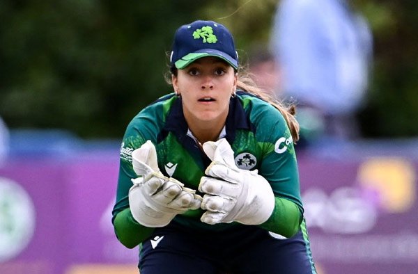 Amy Hunter of Ireland during the 2nd T20I against England at Clontarf