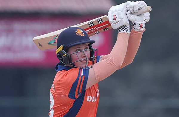  Heather Siegers of Netherlands bats during the ICC Women's T20 World Cup 2026 Qualifier