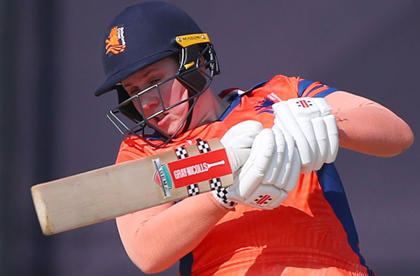 Heather Siegers of Netherlands bats during the ICC Women's T20 World Cup 2026 Qualifier 