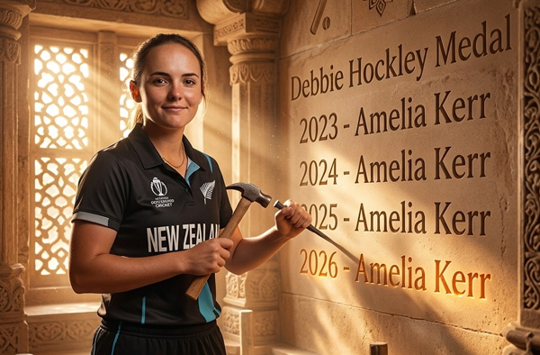  Why Amelia Kerr Has Won the Debbie Hockley Medal Four Times in a Row. PC: FemaleCricket / X