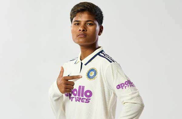 Kranti Gaud in India's New Test Jersey. PC: BCCI