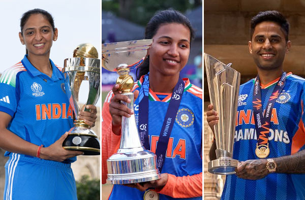 BCCI to Honour all 5 ICC Title-Winning Indian Teams at Naman Awards on March 15