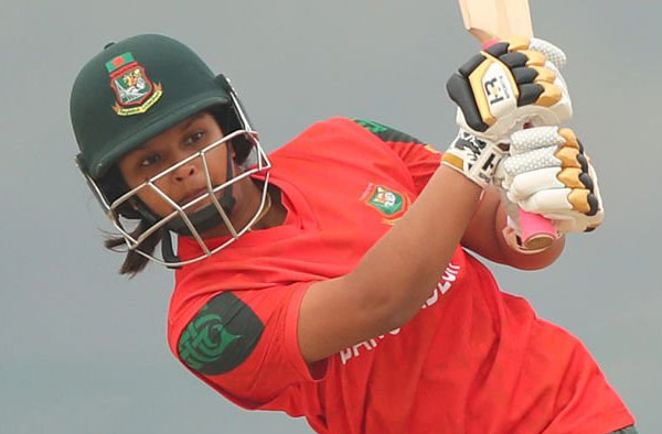 Sobhana Mostary of Bangladesh bats during the ICC Women's T20 World Cup 2026 Qualifier