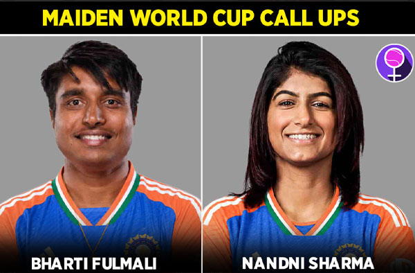 Shreyanka Patil, Kranti Gaud and Sree Charani Set for T20 World Cup Debut. PC: Getty