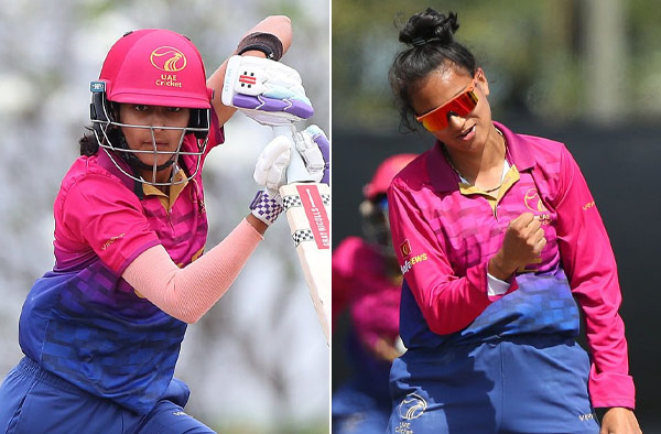 Esha Oza's Unbeaten 29 and Heena Hotchandani's 3-Fer Guide UAE Women Past China