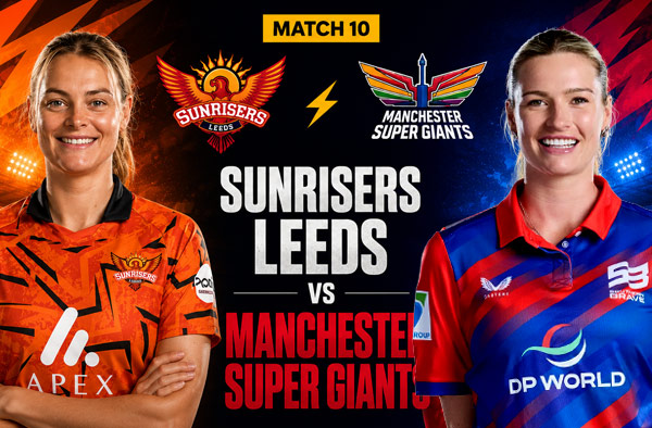 Where to Watch Match 10 – Sunrisers Leeds Women vs Manchester Super Giants Women? Live Streaming Details