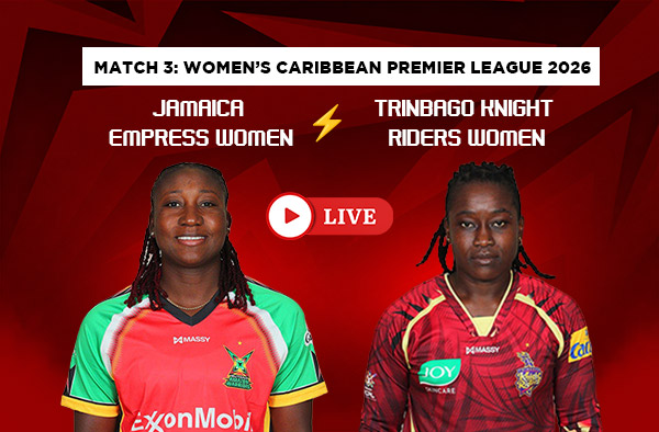 Where to Watch Match 3 – Jamaica Empress Women vs Trinbago Knight Riders Women? Live Streaming Details
